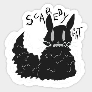 Scaredy Cat version 2.0 Sticker